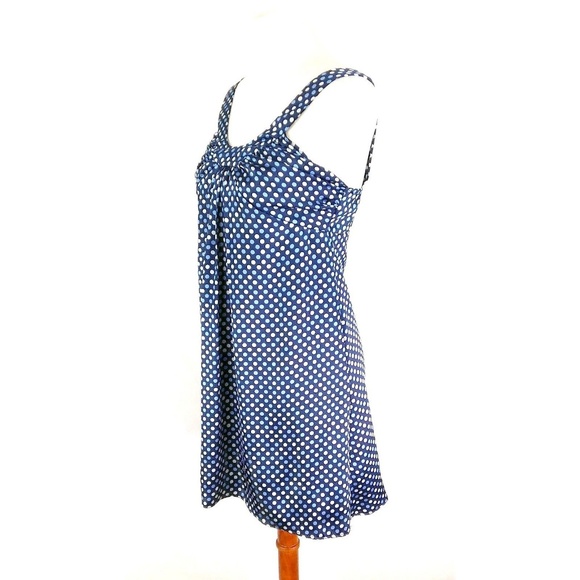 As U Wish Mini Dress Sz 3  Blue Polka Dot - Picture 4 of 8